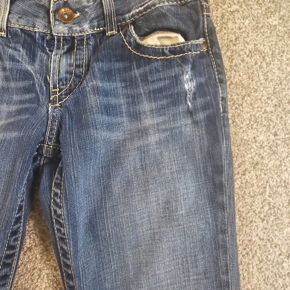 BKE Jeans Womens 27 Blue Culture Crop Capri Mid Rise Distressed Denim A6 - Picture 5 of 16